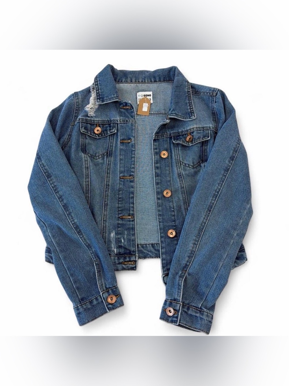 Blue Denim Jacket with UK Wildcat Patch! - Picture 2 of 3